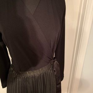 Beautiful black formal gown with a hint of gold